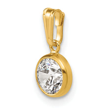 1/20 14K Gold Filled 6.75mm CZ Bezel Pendant