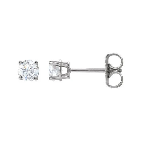 14K White Gold 1/2 CTW Natural Diamond Earrings