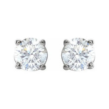 14K White Gold 1/2 CTW Natural Diamond Earrings