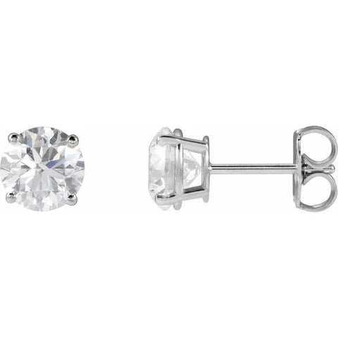 14K White Gold 1/2 CTW Natural Diamond Earrings