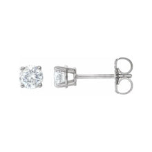 14K White Gold 3/4 CTW Natural Diamond Earrings
