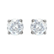 14K White Gold 3/4 CTW Natural Diamond Earrings