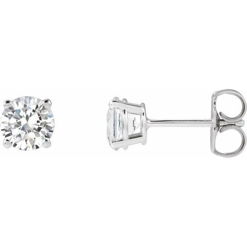 14K White Gold 1 CTW Natural Diamond Earrings
