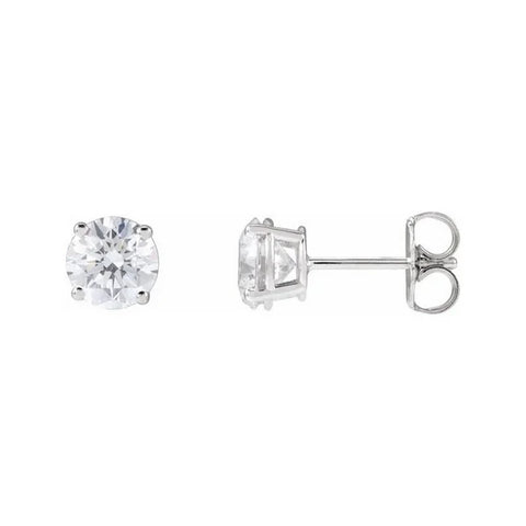14K White Gold 1 1/2 CTW Natural Diamond Earrings