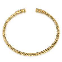 Herco 18K Polished Beaded and Textured Diamond Cuff Bangle