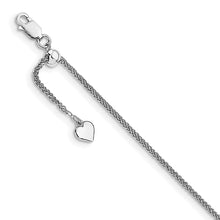 Leslie's Sterling Silver Diamond-Cut Square Spiga Adjustable Chain Anklet