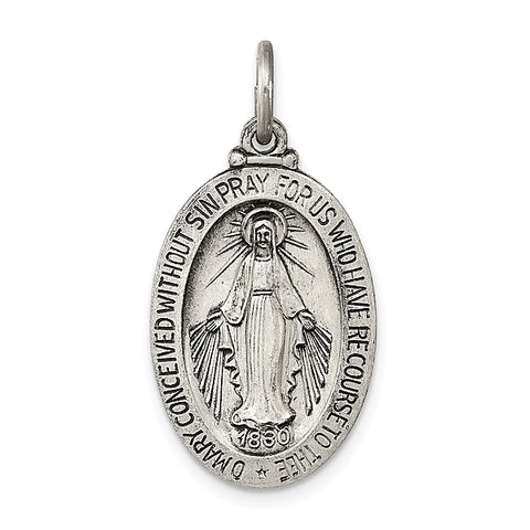 Sterling Silver Miraculous Medal Pendants