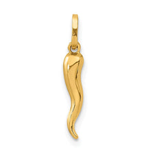 Gold Polished Italian Horn Pendants