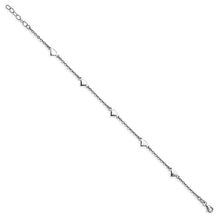 Leslie's Sterling Silver Heart Station Anklets