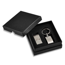 Nickel-plated Engravable Key Ring and Money Clip Set