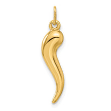 Gold Polished Italian Horn Pendants