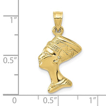 Gold Polished Nefertiti Pendant