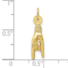 Gold Polished Sign Language Pendants