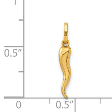 Gold Polished Italian Horn Pendants