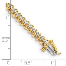 14k Holds 0.93 carat 55-1.6mm Round Diamond Fancy Spiral 7 inch Tennis Bracelet Mounting