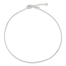 Sterling Silver 1mm Cable Chain 9 inch Plus 1 inch Extender - Total 10 inch Anklet