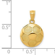 Gold Polished Soccer Pendants