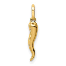 Gold Polished Italian Horn Pendants