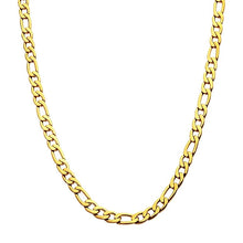 4mm Golden Tone Figaro Chain Necklace