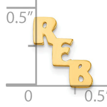 14k Yellow Gold Small cut-out Monogram Tie Tac