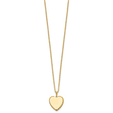 Kelly Waters Gold-plated Polished Engraveable Heart Disc 18 inch Necklace