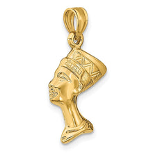 Gold Polished Nefertiti Pendant