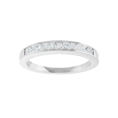 14K White Gold 3/8 CTW Lab-Grown Diamond Anniversary Band Size 6.5