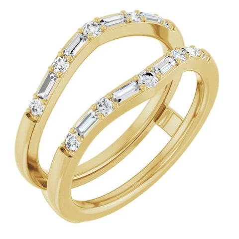 14K Yellow Gold 1/2 CTW Lab-Grown Diamond Ring Guard