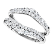 14K White Gold 1 CTW Lab-Grown Diamond Ring Guard