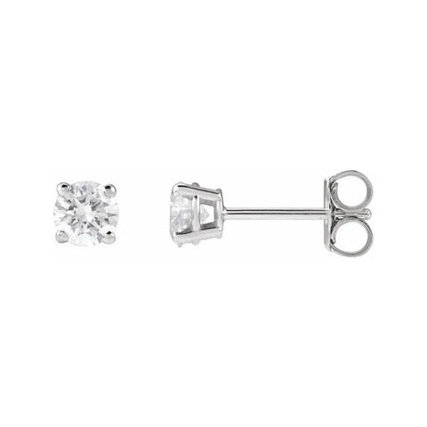 14K White Gold 1/2 CTW Lab-Grown Diamond Earrings