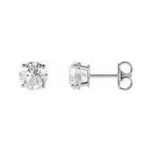 14K White Gold 2 CTW Lab-Grown Diamond Earrings