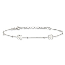 Sterling Silver Elephant 9 inch Plus 2 inch Extender - Total 11 inch Anklet
