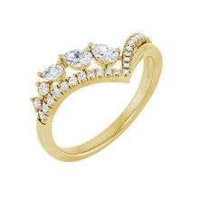 14K Yellow Gold 1/3 CTW Lab-Grown Diamond Contour Band