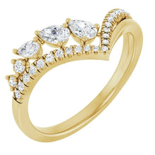 14K Yellow Gold 1/3 CTW Lab-Grown Diamond Contour Band