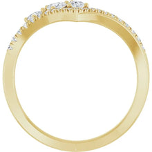 14K Yellow Gold 1/3 CTW Lab-Grown Diamond Contour Band
