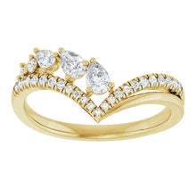 14K Yellow Gold 1/3 CTW Lab-Grown Diamond Contour Band