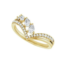 14K Yellow Gold 1/3 CTW Lab-Grown Diamond Contour Band
