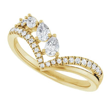 14K Yellow Gold 1/3 CTW Lab-Grown Diamond Contour Band