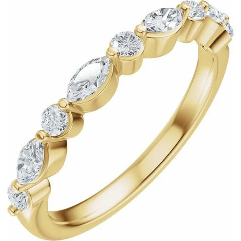 14K Yellow Gold 1/2 CTW Lab-Grown Diamond Band