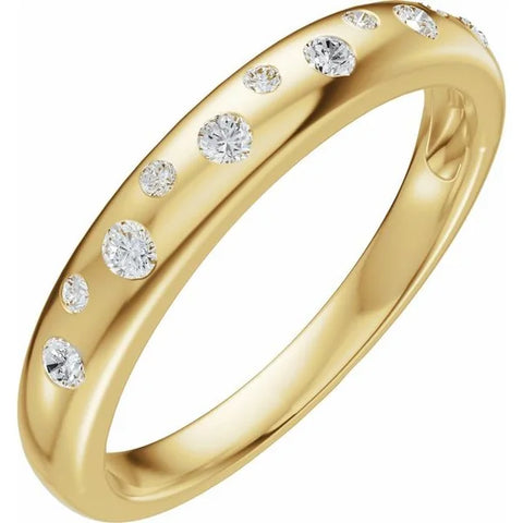 14K Yellow Gold 1/5 CTW Lab-Grown Diamond Anniversary Band