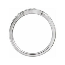 14K White Gold 1/2 CTW Lab Grown Diamond Contour Band
