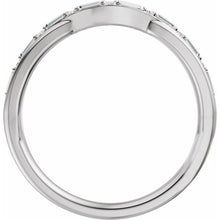 14K White Gold 1/2 CTW Lab Grown Diamond Contour Band