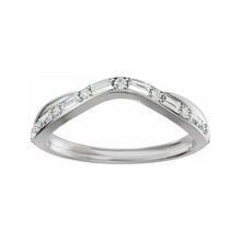 14K White Gold 1/2 CTW Lab Grown Diamond Contour Band