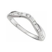 14K White Gold 1/2 CTW Lab Grown Diamond Contour Band