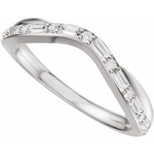 14K White Gold 1/2 CTW Lab Grown Diamond Contour Band