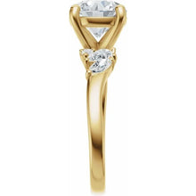 14K Yellow Gold 8.2 mm Round 1/2 CTW Lab-Grown Diamond Semi-Set Engagement Ring