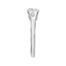 14K White Gold 6.5 mm Round 1/6 CTW Lab-Grown Diamond Semi-Set Engagement Ring