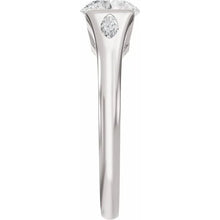 14K White Gold 6.5 mm Round 1/6 CTW Lab-Grown Diamond Semi-Set Engagement Ring