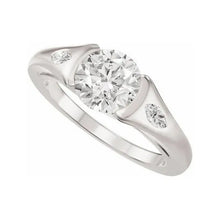14K White Gold 6.5 mm Round 1/6 CTW Lab-Grown Diamond Semi-Set Engagement Ring