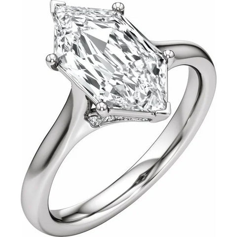 14K White Gold 2 1/6 CTW Lab-Grown Diamond Engagement Ring